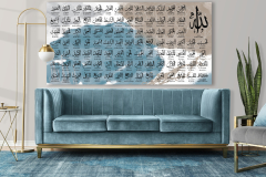Chic modern luxury aesthetics style living room in blue tone