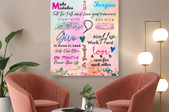 Poster Frame in living room Psd Mockup